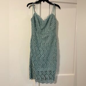 J. Crew Green Lace Dress